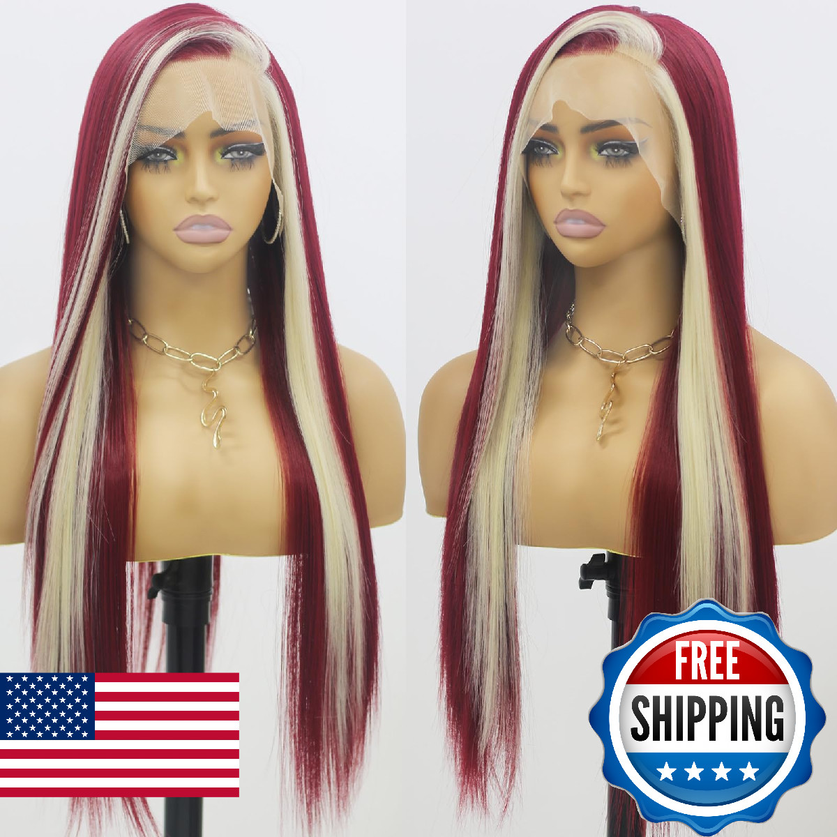 ANDRIA 13X4 HD Lace Front Wigs Straight Hair Glueless Lace Wigs 200% Density Blo