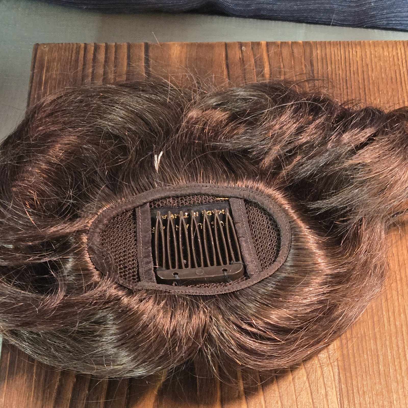 unisex- hairpiece toupee dark brown 100% human hair