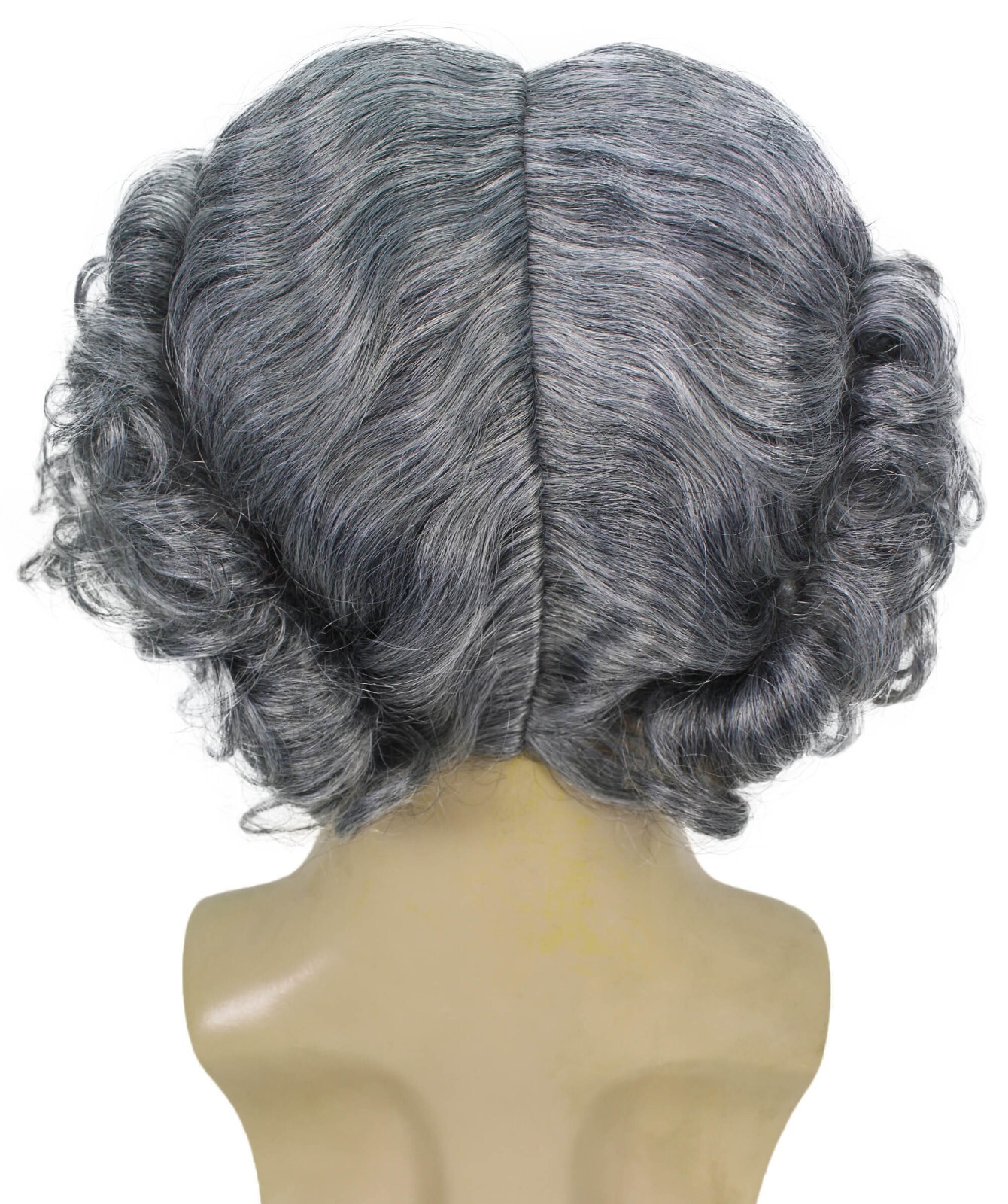 Adult Men’s Mayor Christmas Grey Wig, Flame-retardant Synthetic Fiber, HM-1636
