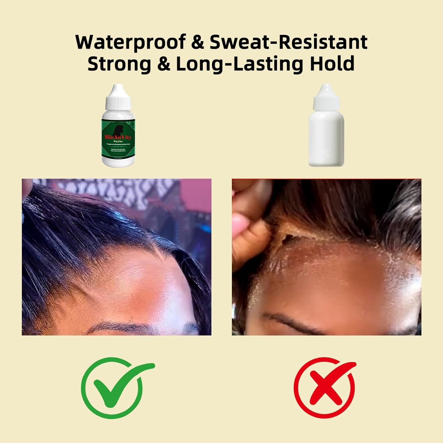 Lace Front Wig Adhesive Waterproof Sweatproof Glue for Lace Front Wigs