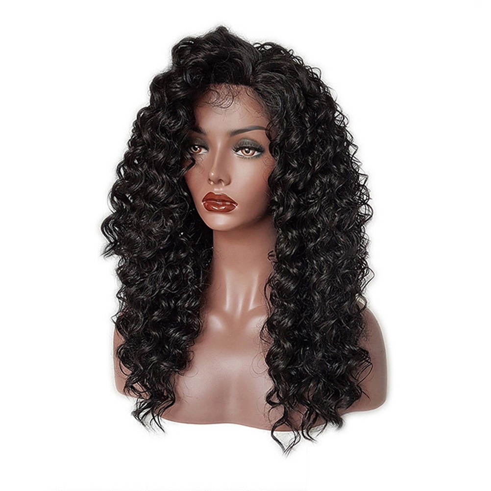 Heat Resistant Synthetic Front Curly Short Bob Wig for Women