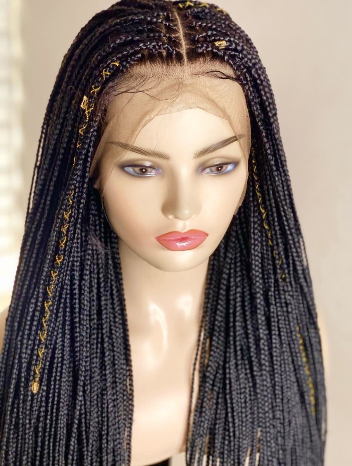 Box Braided Wig On FRONTAL LACE WIG ( READY TO SHIP TODAY!!!)