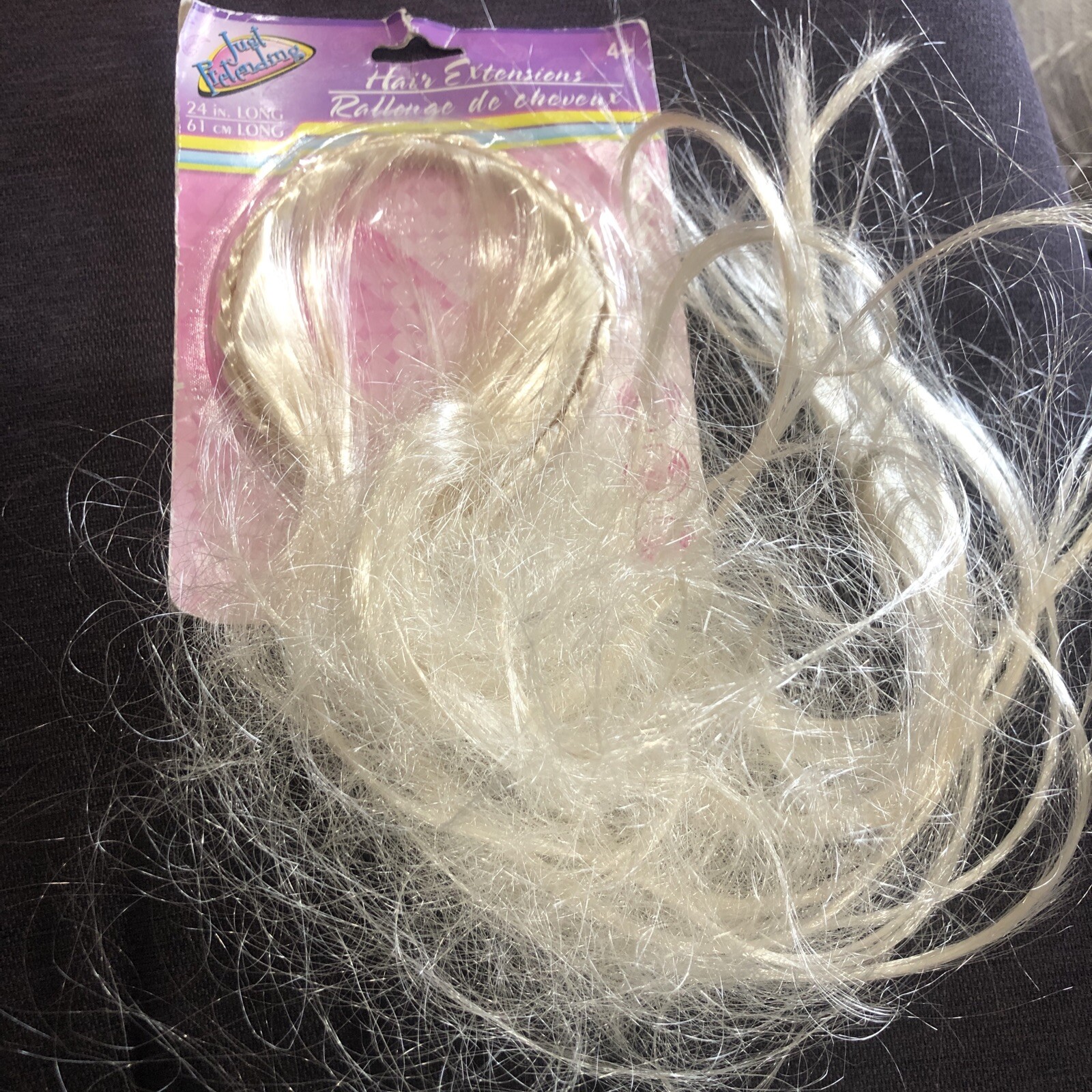 Just pretending hair extensions 24” long ages 4+
