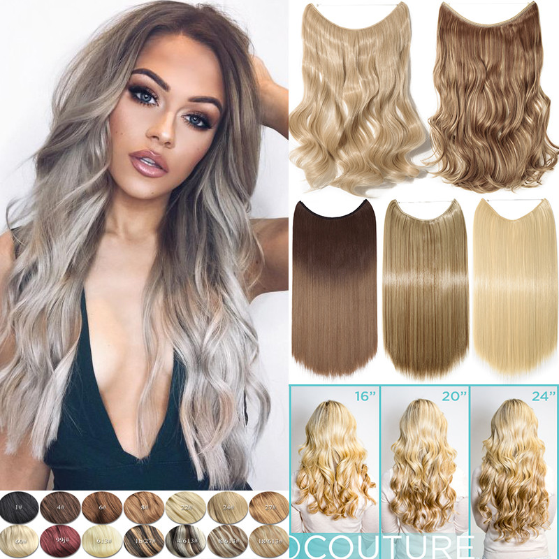 Hidden Band Secret Wire REAL 100% Natural Hair Extensions DIY One Piece THICK