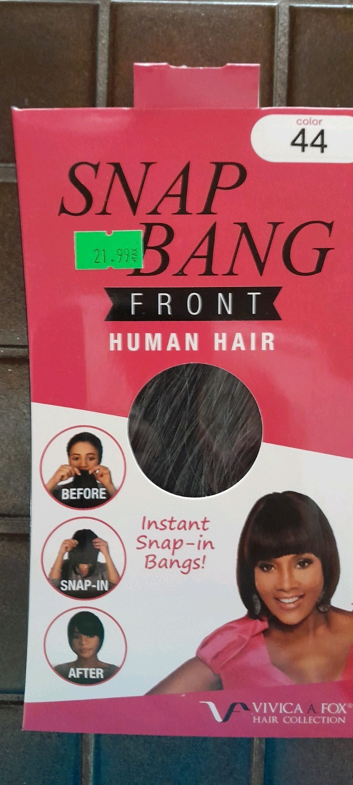2 NEW Viveca Fox Snap Bang Front Hairpieces Color 44 Gray blend