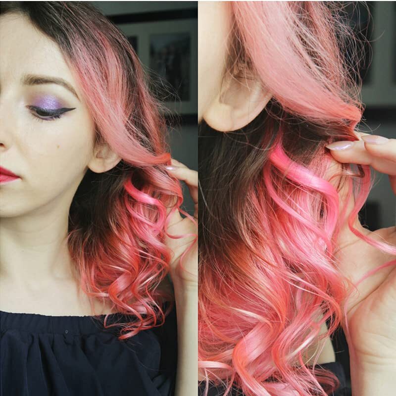 10Pcs 10 Colors Hair Extensions Set Party Highlights Curly Wavy Hairpiece Clip