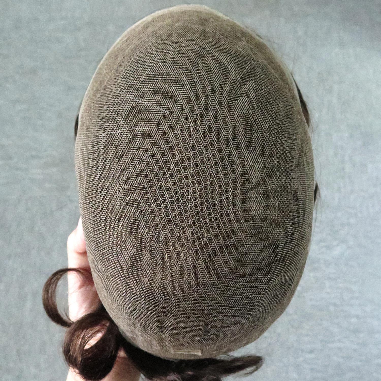 Toupee for Men Full French Lace Hair Replacement System Human Hairpieces #3
