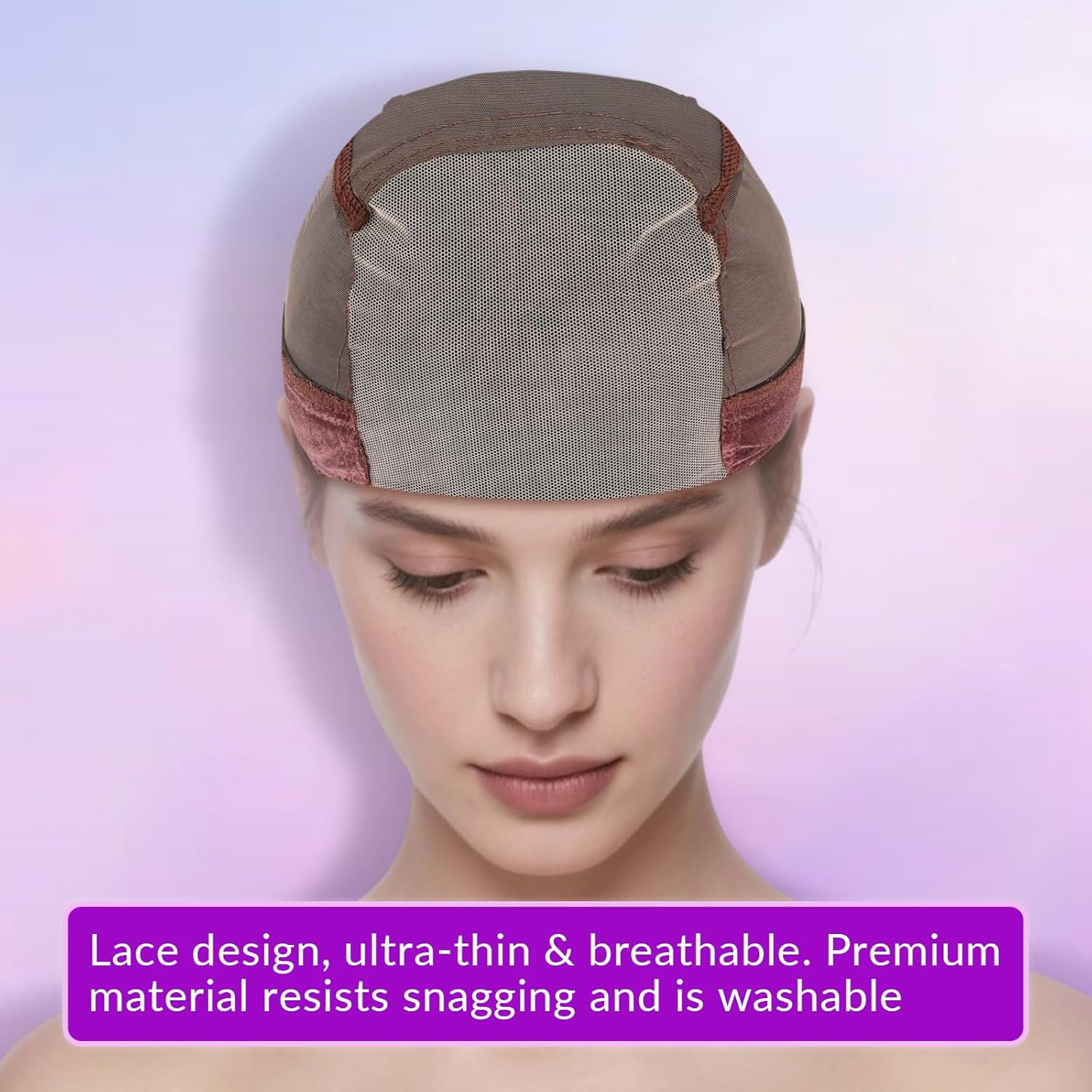 Small Size Lace Wig for Women Grip Cap Glueless Brown Adjustable…