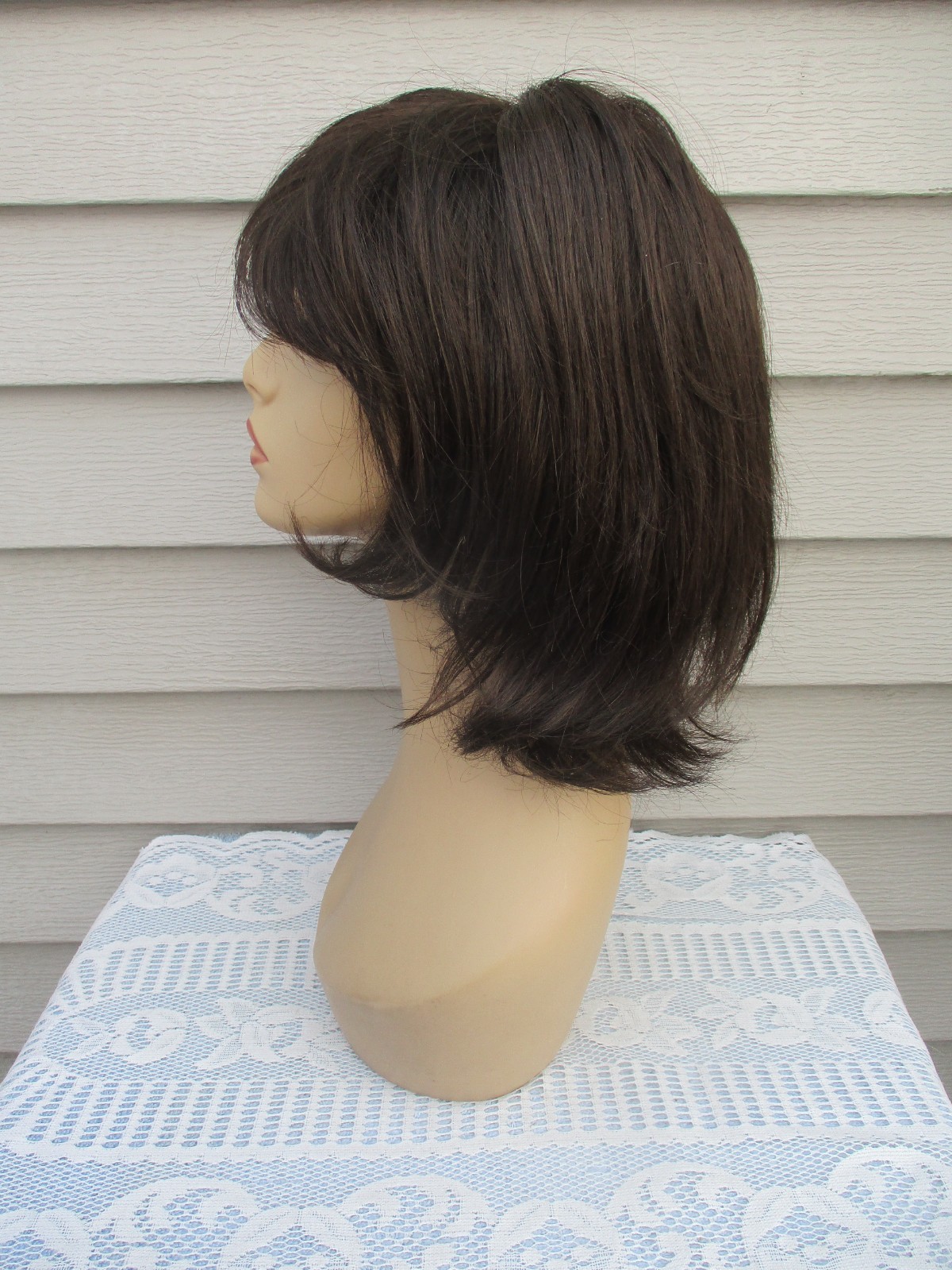 Noriko Wig CLAIRE Color CAPPUCINO Dark Brown Flip Style PLEASE READ
