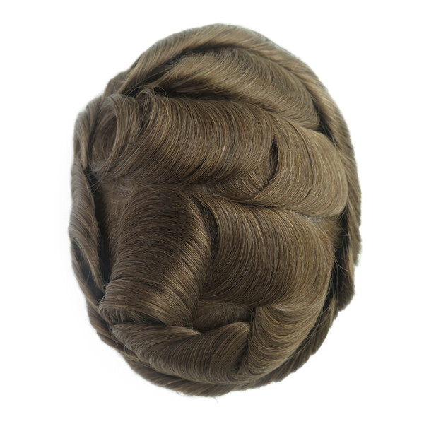 Toupee For Men Human Super Thin Skin Men Hairpieces Wig Colored 8inchx10inch