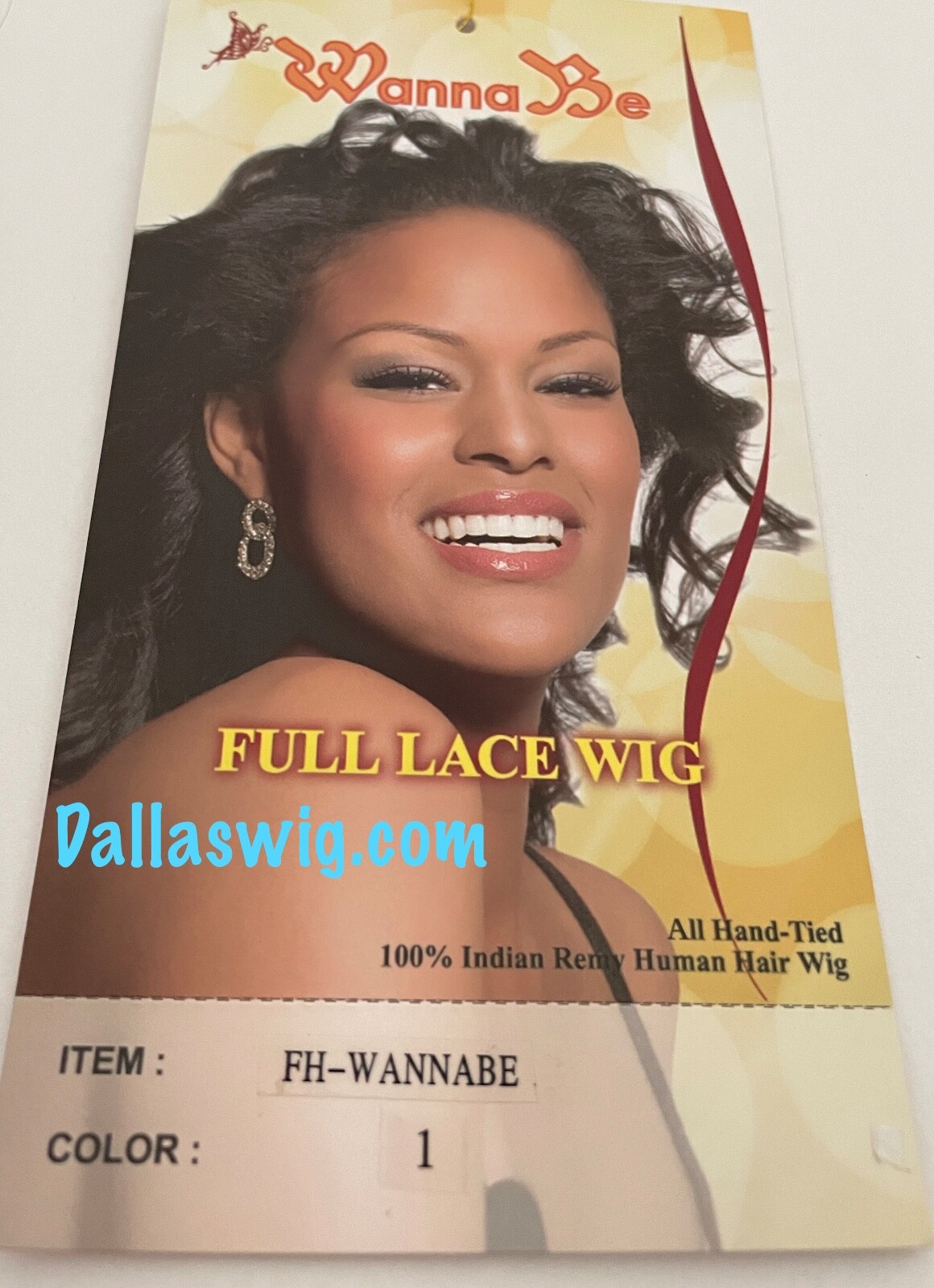 WannaBe 100% Human Full Straight Body Wave Hand Tied FH Wannabe Lace Wig
