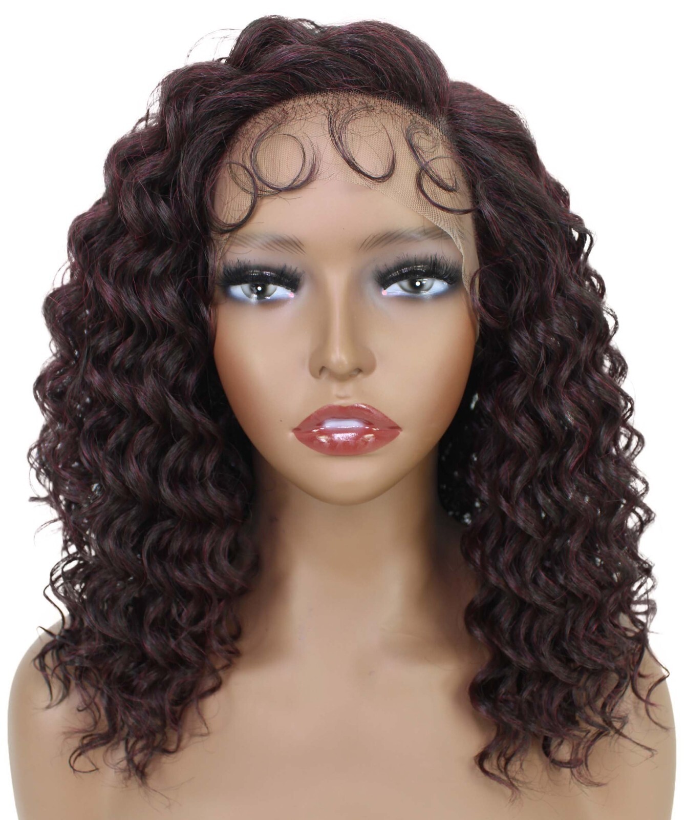 LUXLUXE Nadia 14.5” Side-parted Lace Front Medium Length Multicolor Wig BL-0153