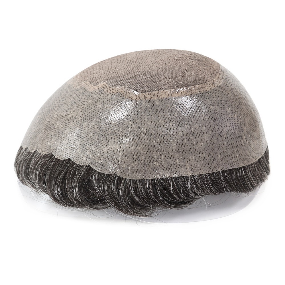 Toupee For Men Human Hair Replecement System FineMono Indian Hair Free Hairpiece