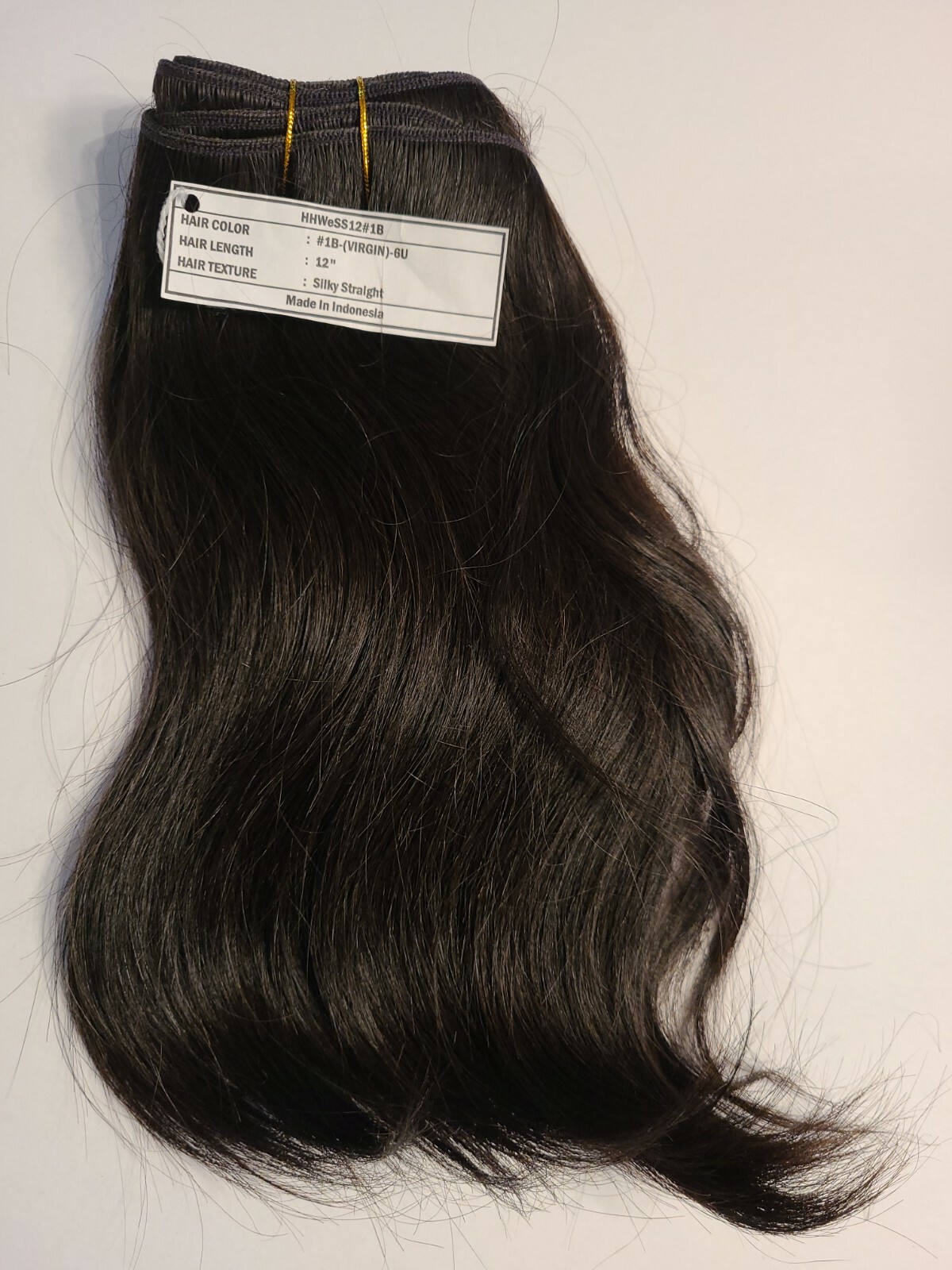 Human Hair #1B-(VIRGIN) 12″ Wig Sew In Bundle Made In INDONESIA