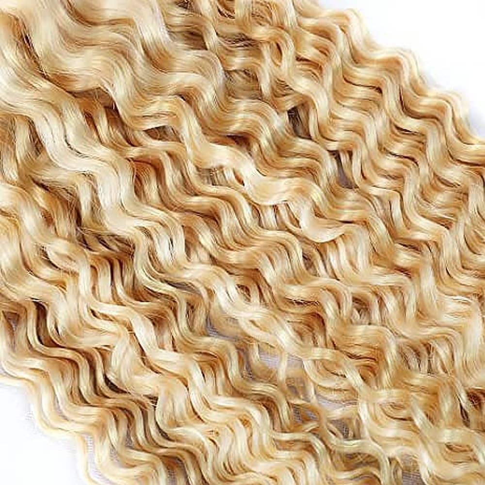 Wuvusnm 22 24 26 Inch P27613 Human Hair Bundles Blonde Curly Bundles Human Hair