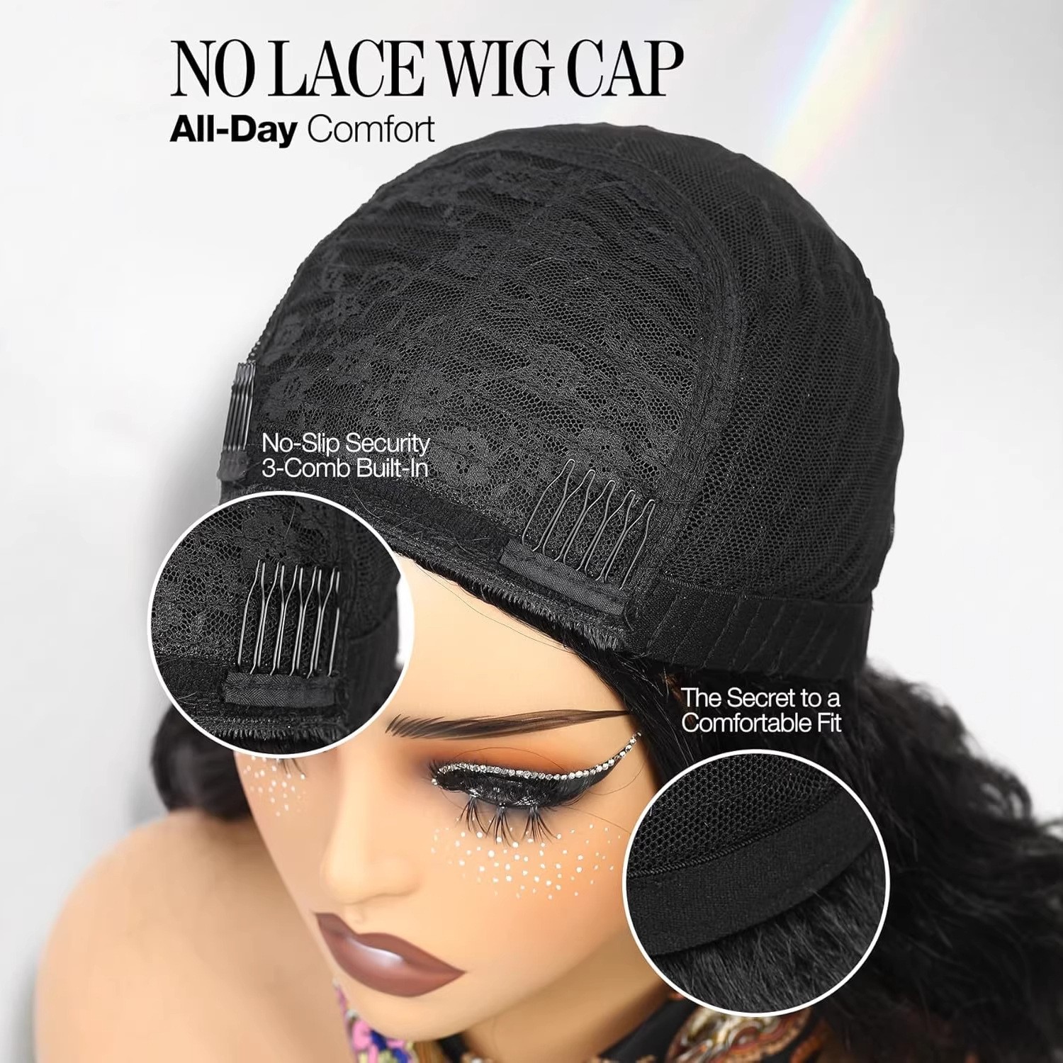 3PCS Pack Yaki Kinky Curly Half Wig for Women Synthetic Hair African American