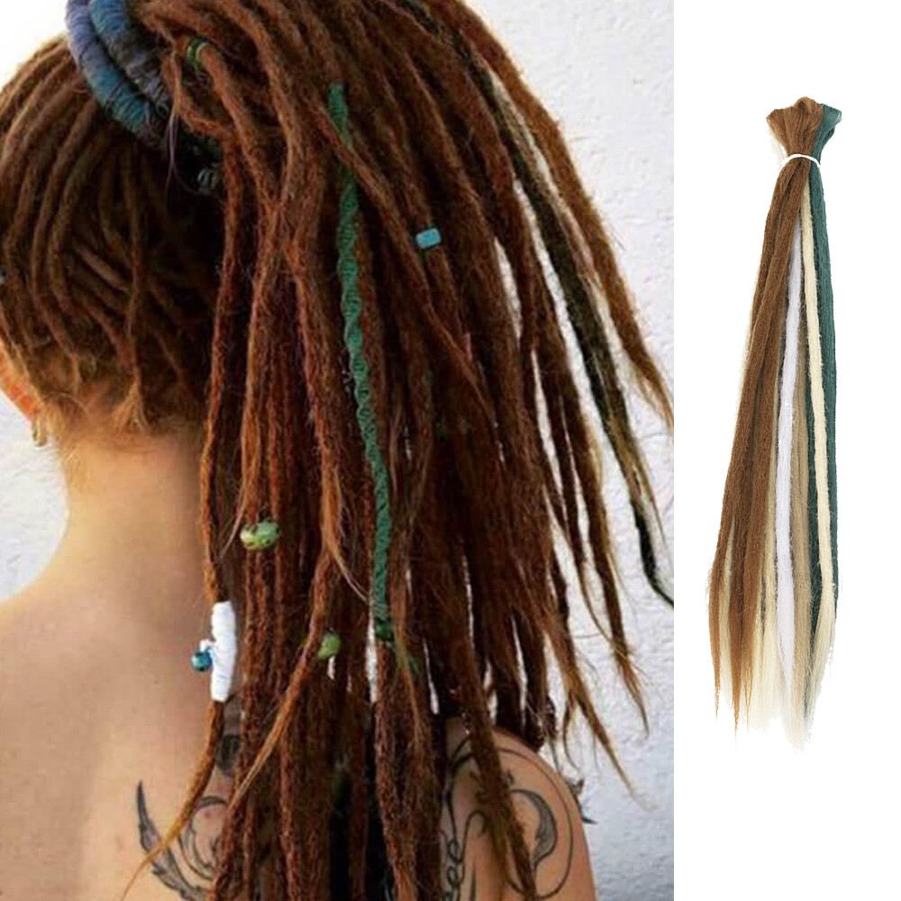 100% Natural 20″ Crochet Braids Sew in Locs Dreads Reggae Hip-Hop Hair Extension