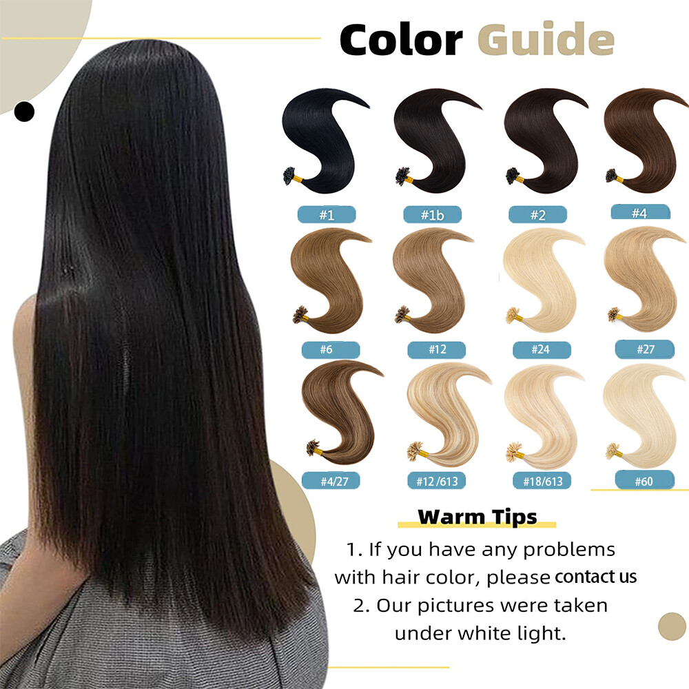 200G 200S Fusion Pre Bonded Keratin Nail U Tip Remy Human Hair Extensions THICK