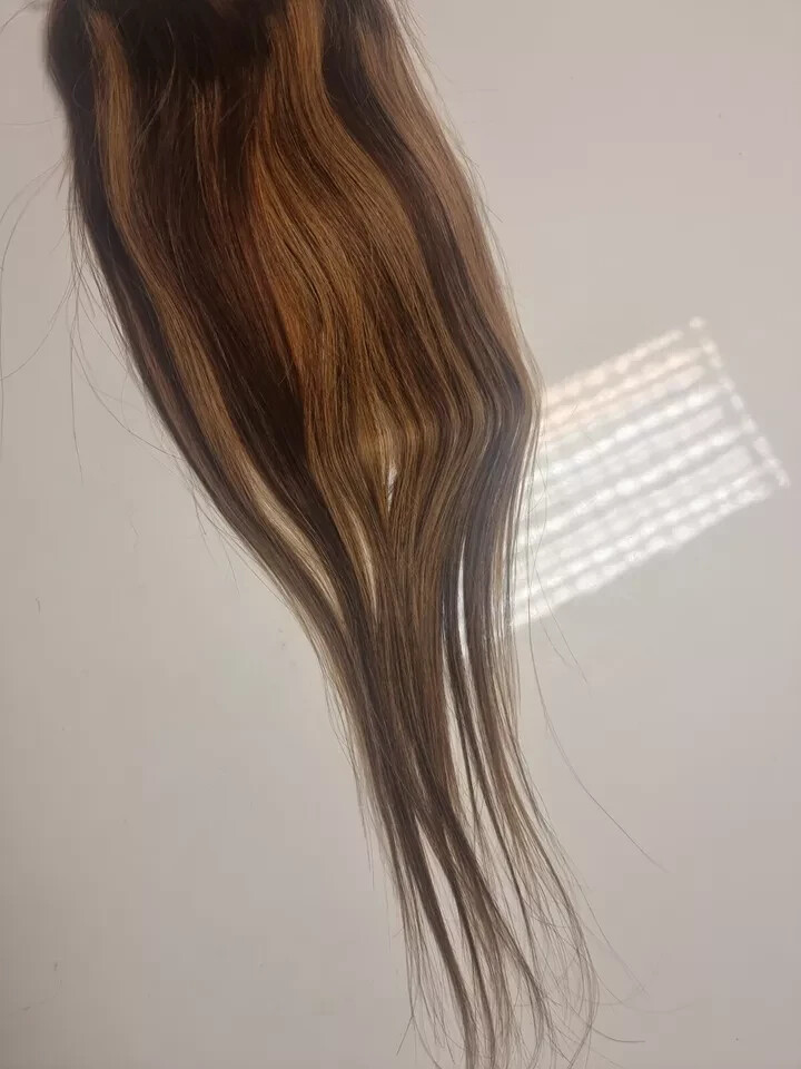16INCH BRAZILIAN VIRGIN HAIR STRAIGHT 5X5 WIDER SILK BASE CLOSURE 4/27# BALAYAGE