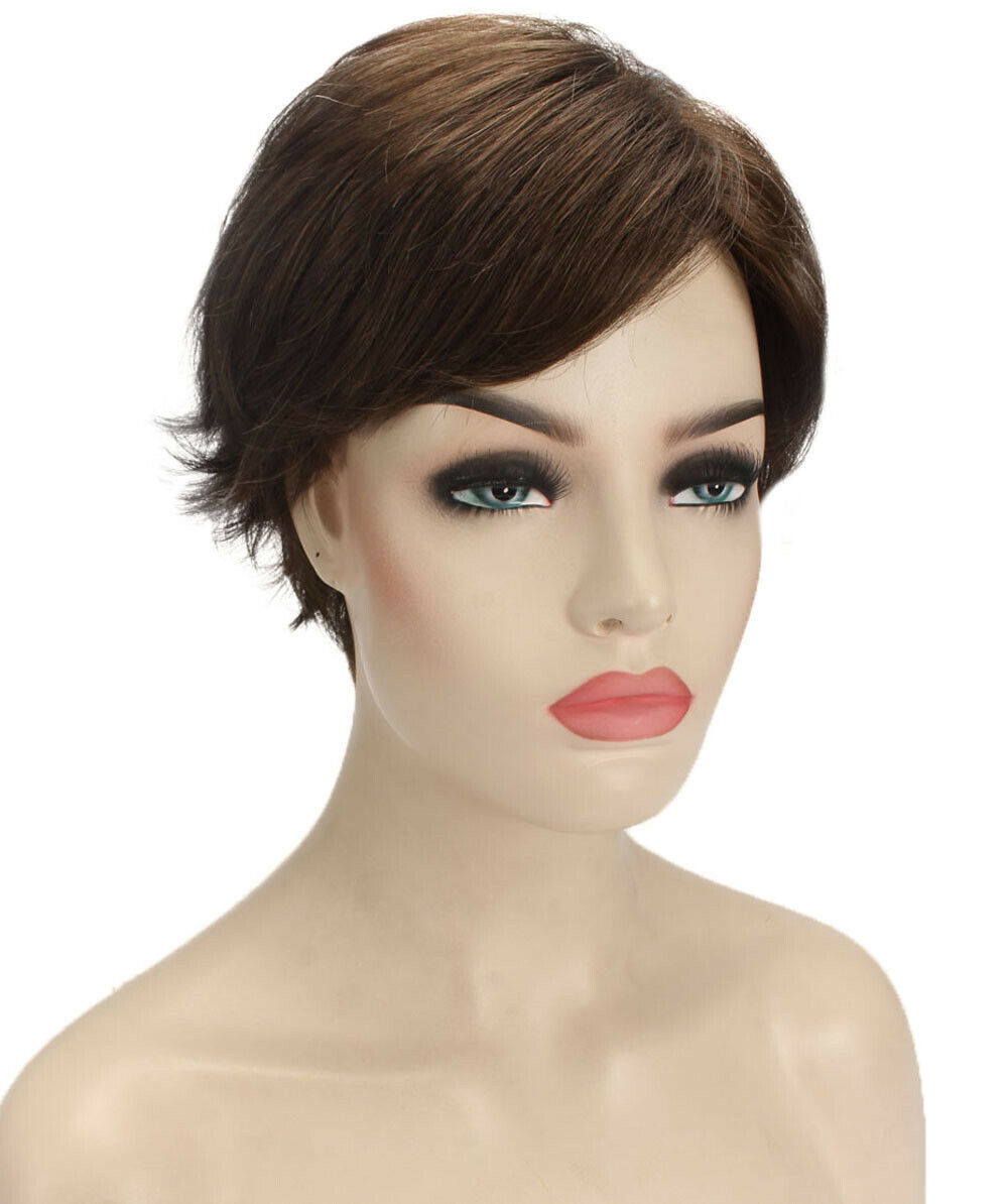 Dorothy – Straight Kanekalon Synthetic Fiber Full Wig, 2-4.5 in, Medium Brown