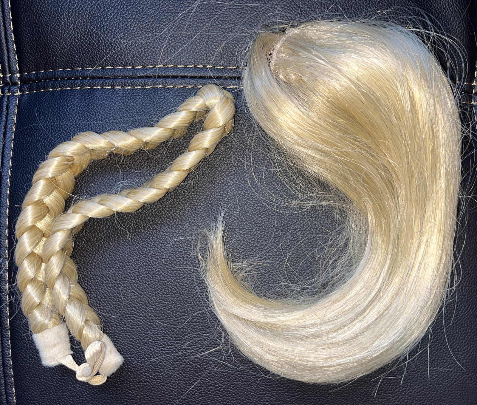 4 PIECE BLOND HAIR ACCESSORIES SCRUNCHIES PONYTAIL BRAID BUNS EXTENTION CLIP