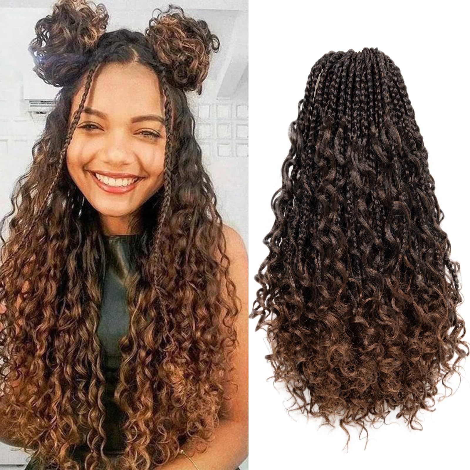Boho Box Braids Crochet Hair Goddess Box Braids Crochet Hair Croche… Fast Ship