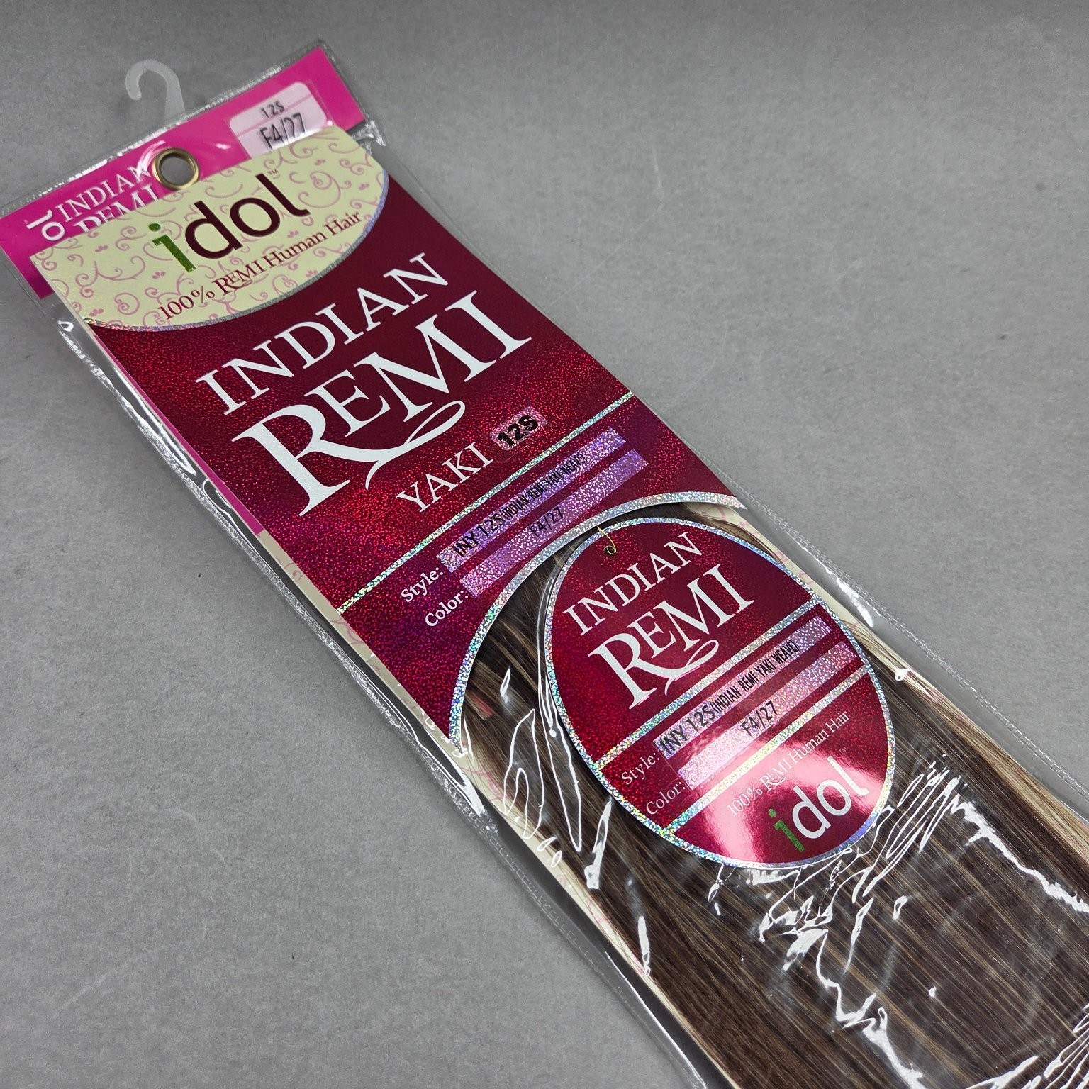 Idol Indian Remi Yaki 100% Human Hair Extension Weave F4/27 12S