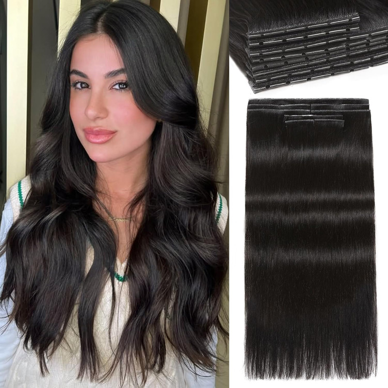 Lady Miranda 18 Inch 100G 8Pcs Ovo Weft Hair Extensions Human Hair Double Sided