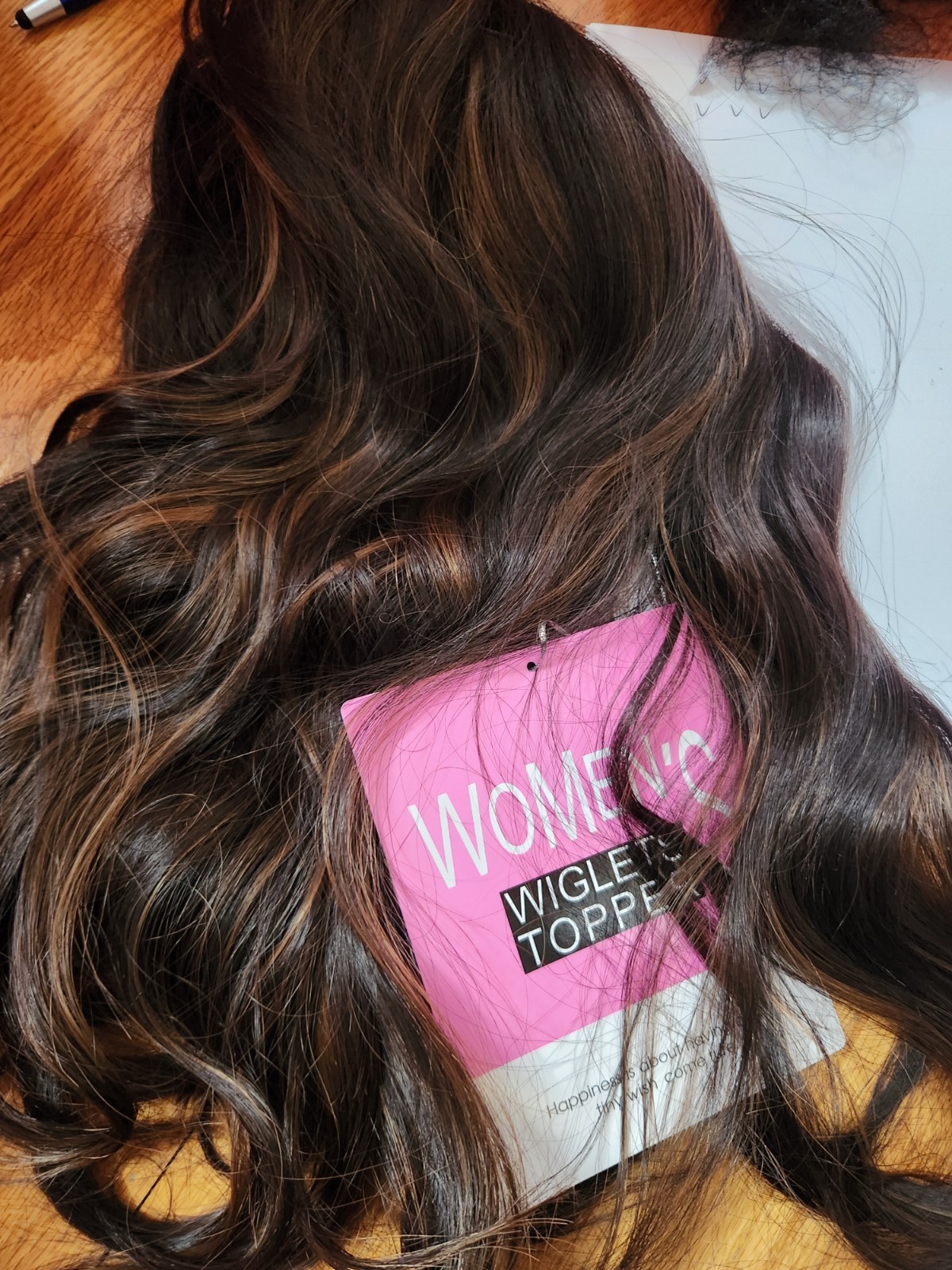 MORICHY Hair Toppers for Women Clip in Hair 20” Chocolate Brown w/ Highlight