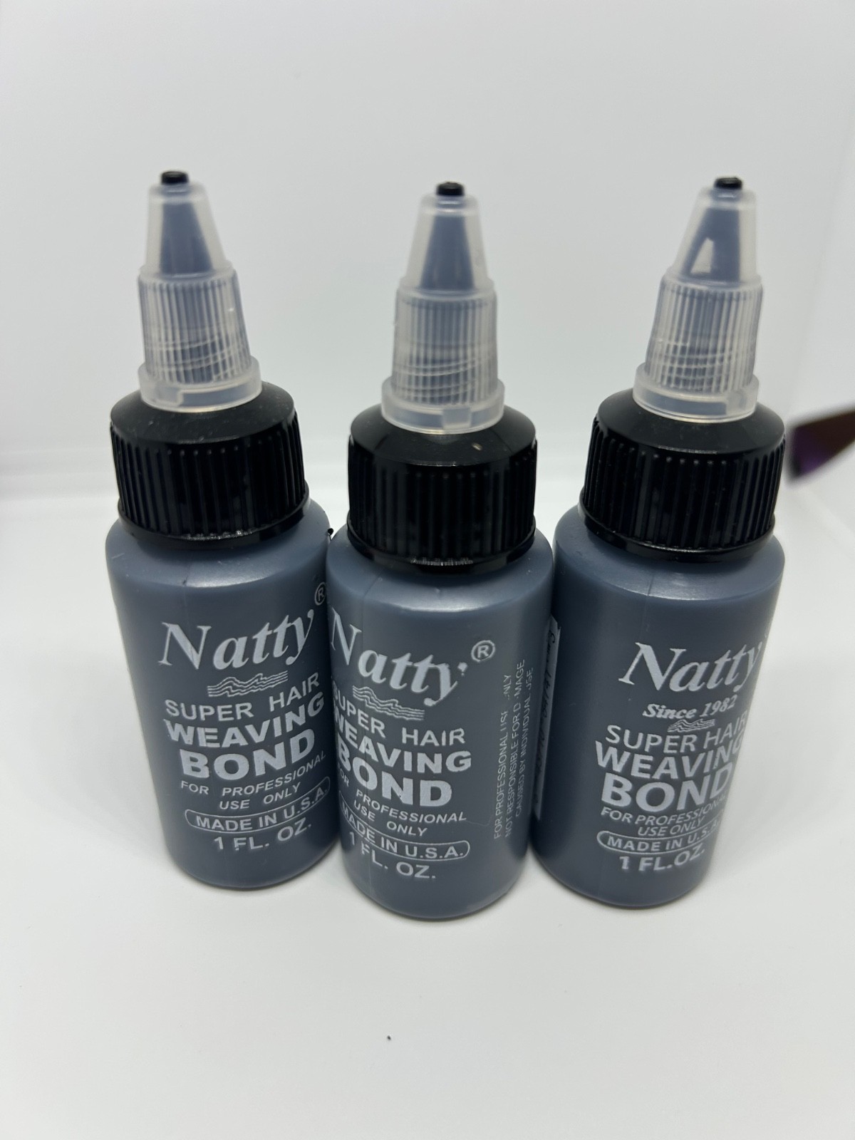 NATTY SUPER HAIR WEAVING BONDING GLUE 1fl oz – PACK OF 3