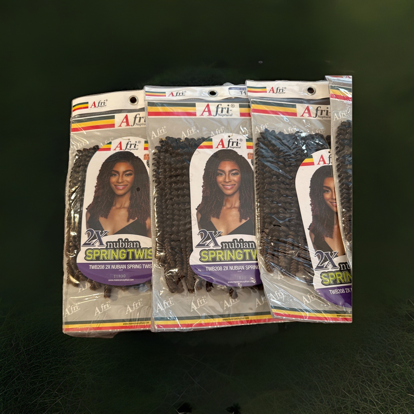 African Naptural Nubian Spring Crochet Loop Color T1B30Hair. 5-packs. New Packs