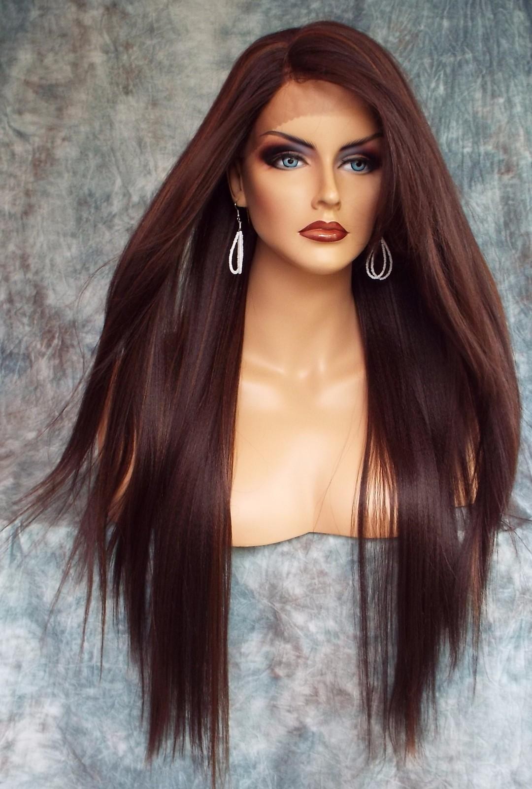 LACE FRONT C PART STRAIGHT WITH SIDE BANG WIG CLR FS4.30 GORGEOUS SEXY 468