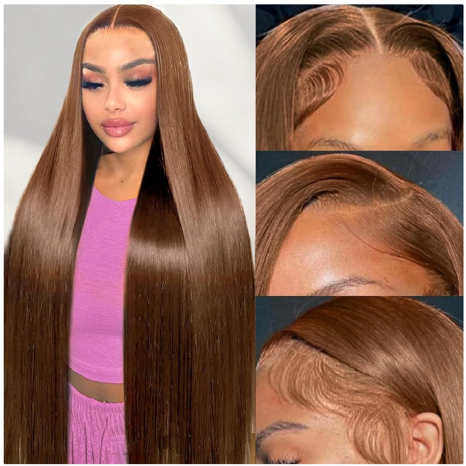 13×6 HD Transparent Lace Front Wig – Adjustable Straps