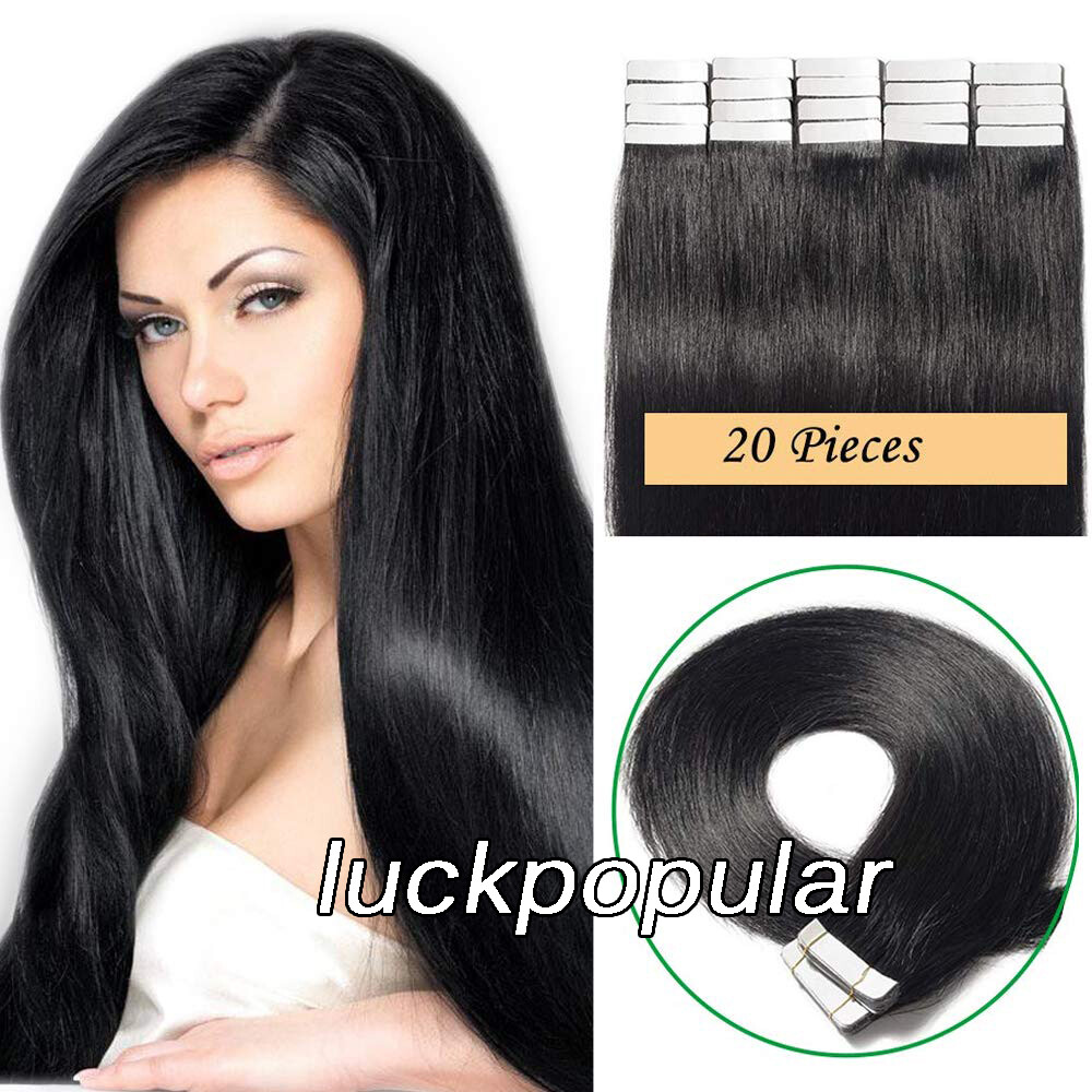 Invisible Tape in Real Human Hair Extensions Skin Wefts Russian Hair Highlighted