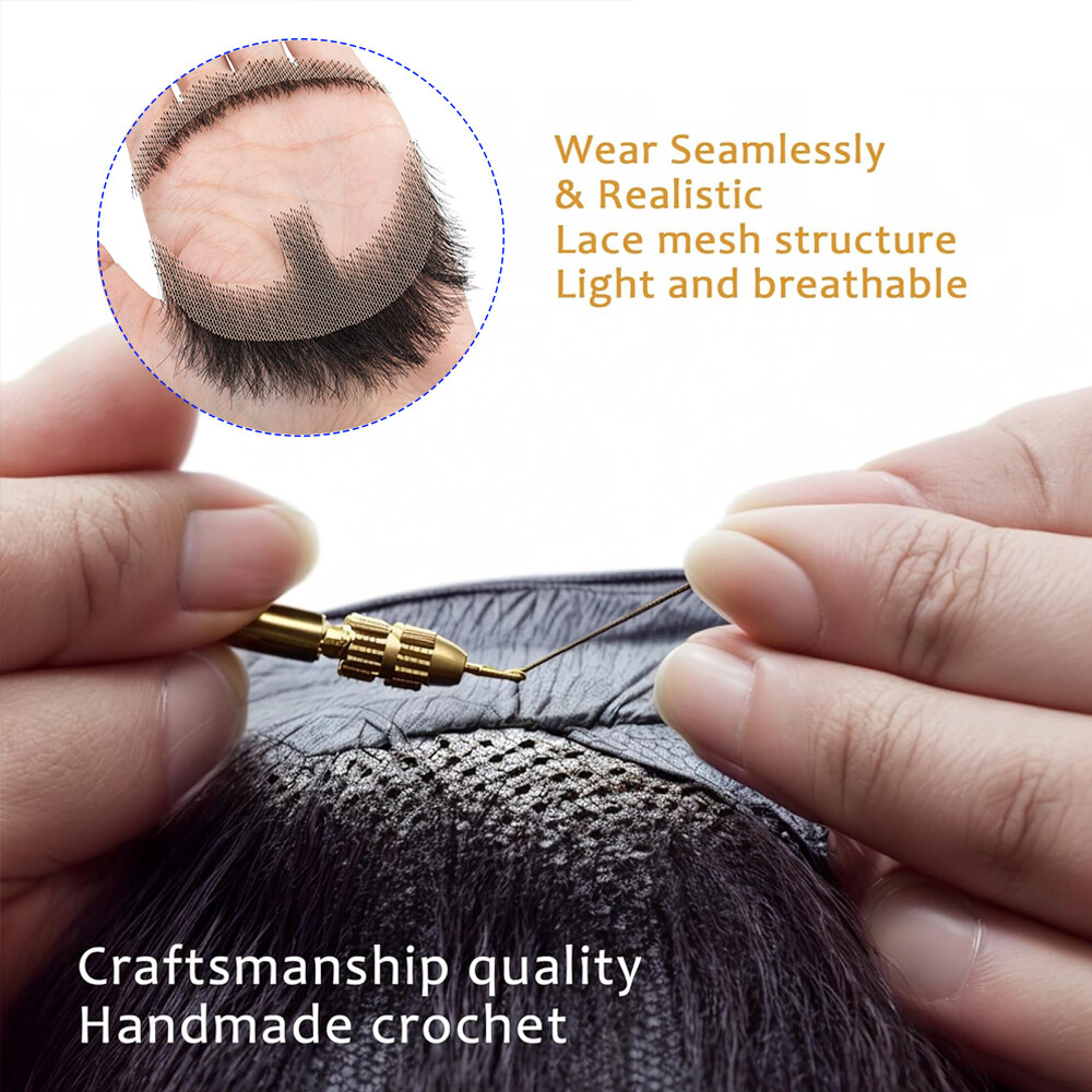 Men’s Fake Beard 100% Real Human Hair Face Beard Mustache Van Dyke Type Reusable