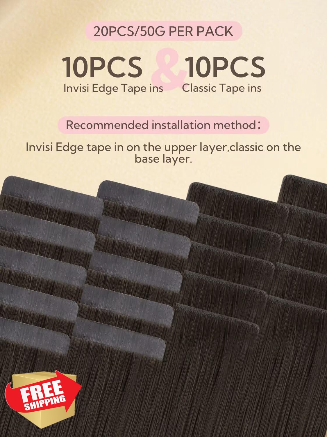 hotbanana 14 Inch Invisi Edge Tape Extensions #2 Pro Invisi