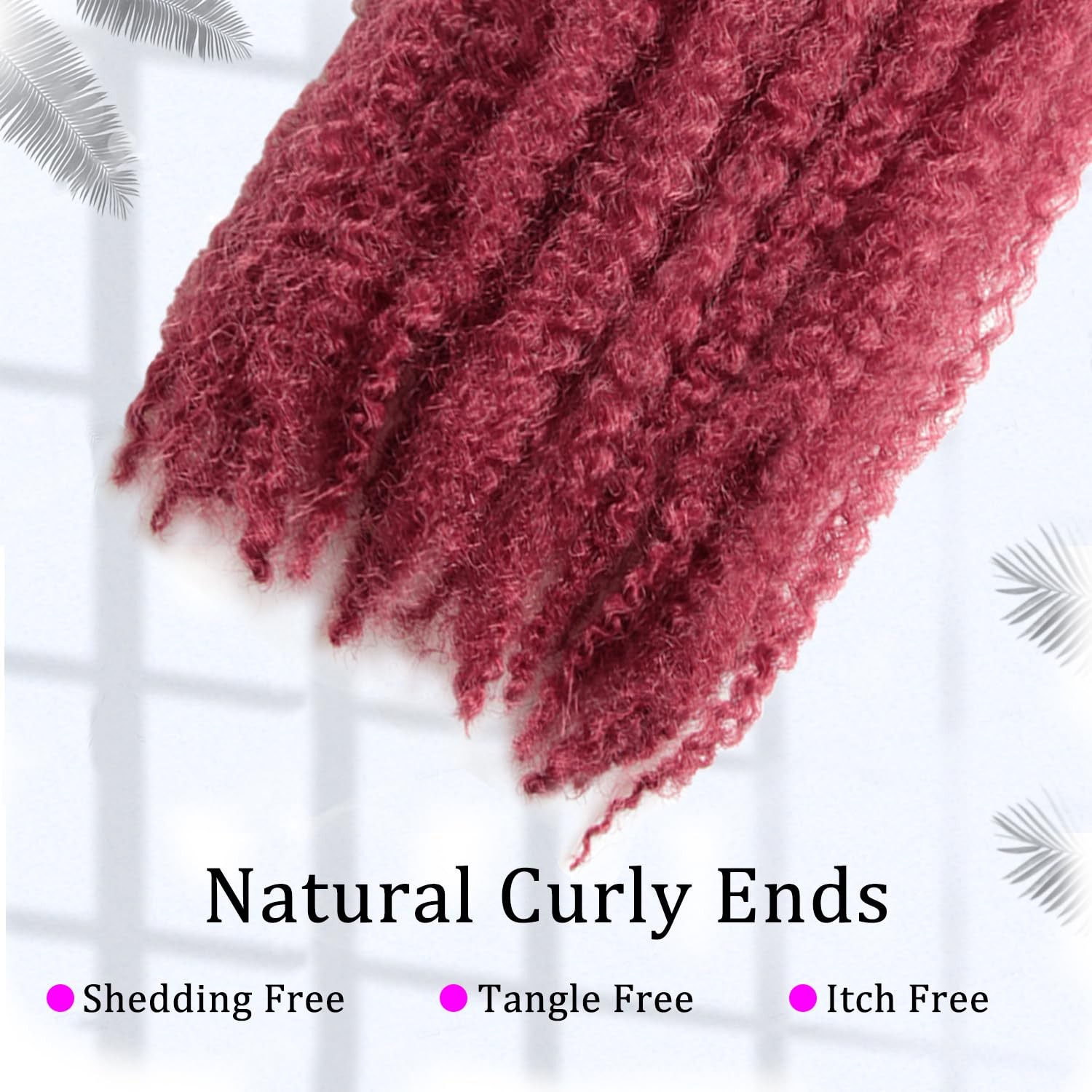 TUVOJALE Marley Twist Braiding Hair 14 inch Afro Kinky Curly Crochet Braids 8 Pa
