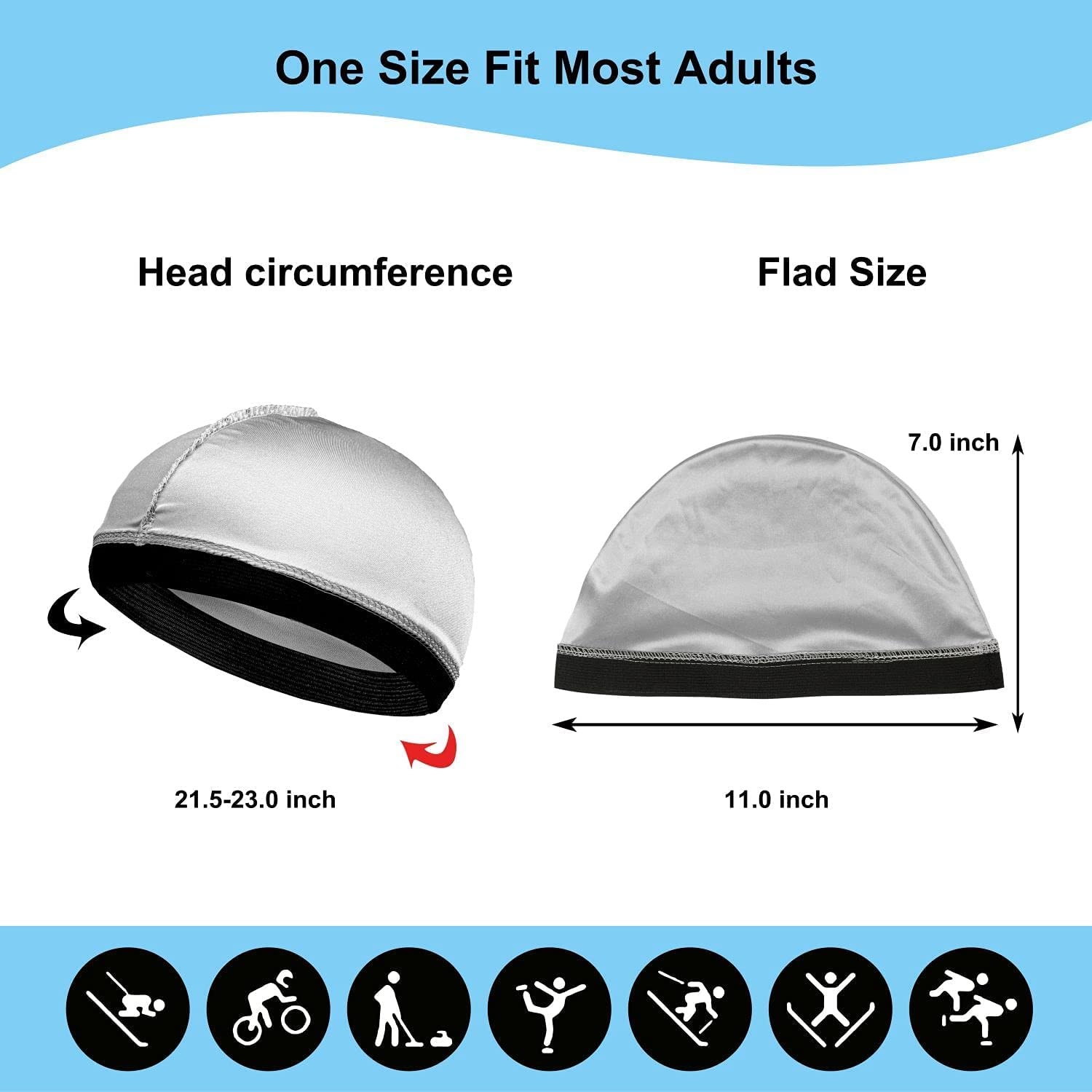 4 Pcs Silk Wave Cap Compression Over Silky Durag Stocking Wave Caps for Men