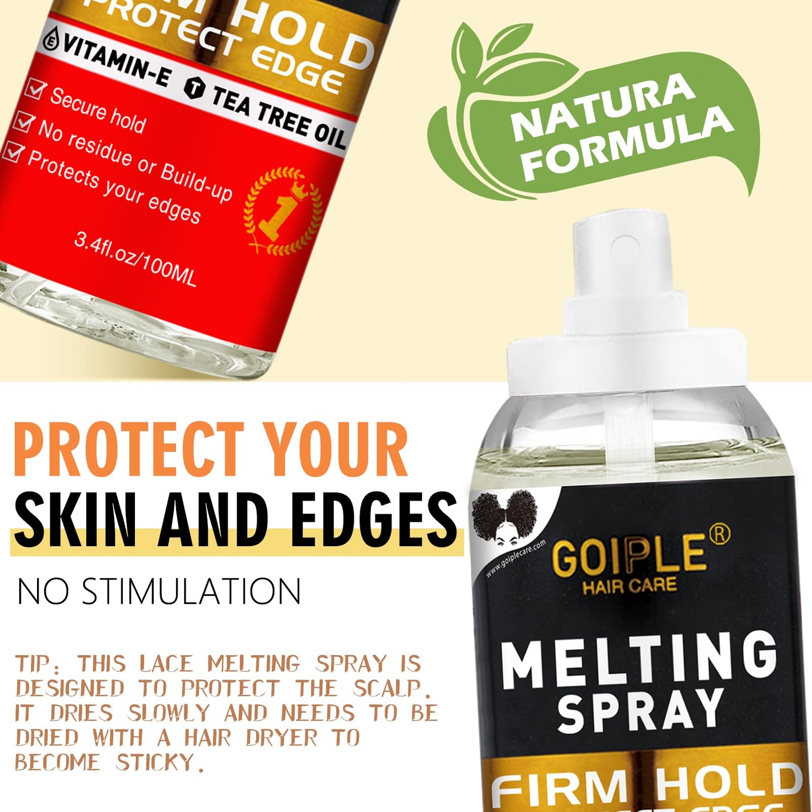 Lace Glue Kit Complete Set with Lace Tint Mousse, Lace Melting Spray Wig Glue…