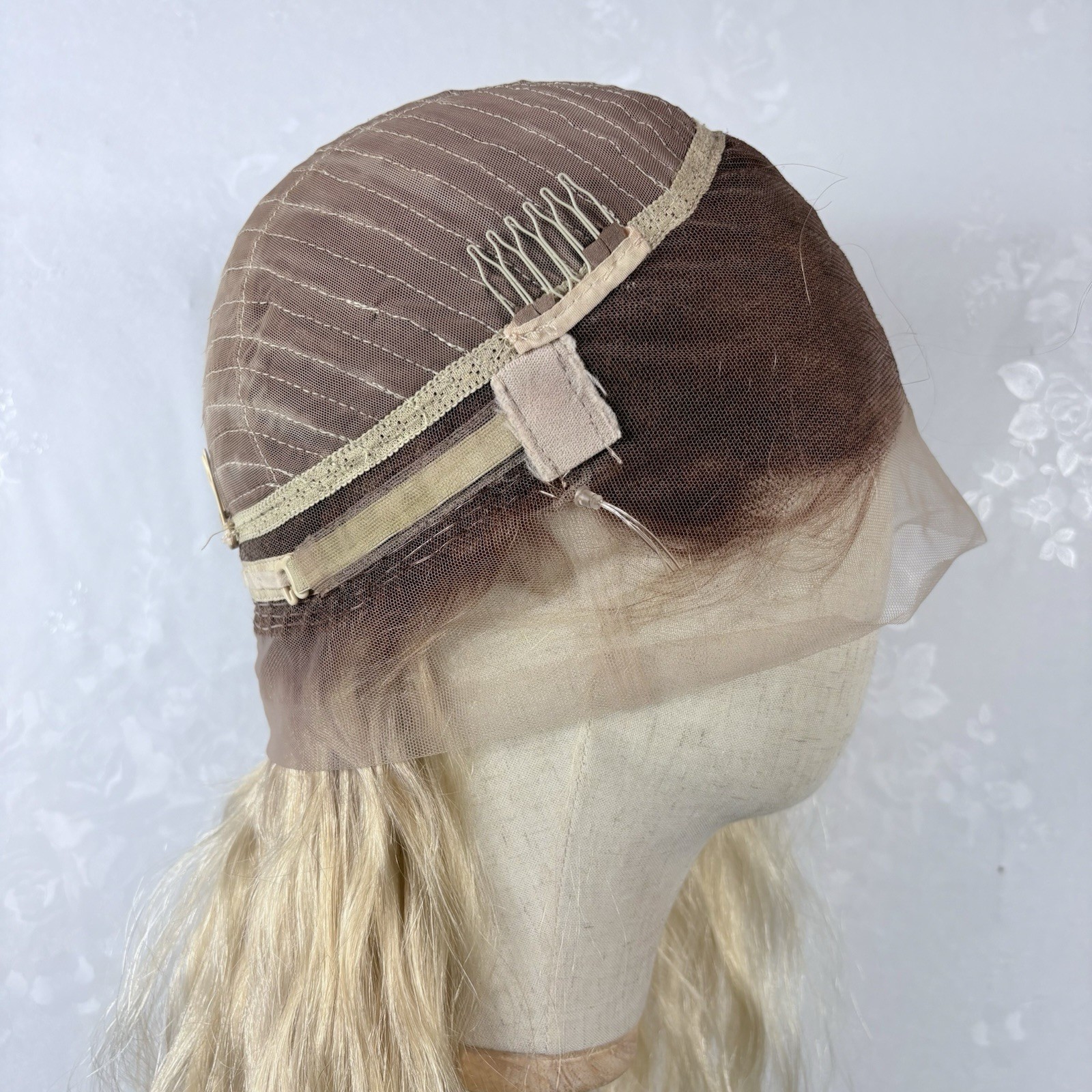 26” 100% BRAZILIAN Human hair Daily wear WIG! 360 Lace Brown Rts Platinum Blonde