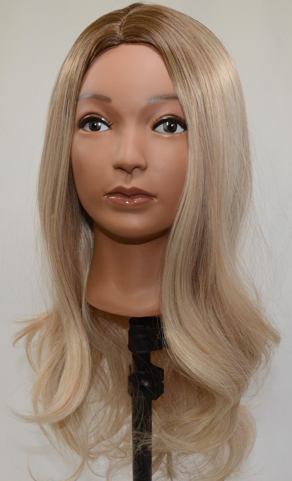 Lady Miranda Ombre Wig Brown to Ash Blonde High Density Heat Resistant Synthetic
