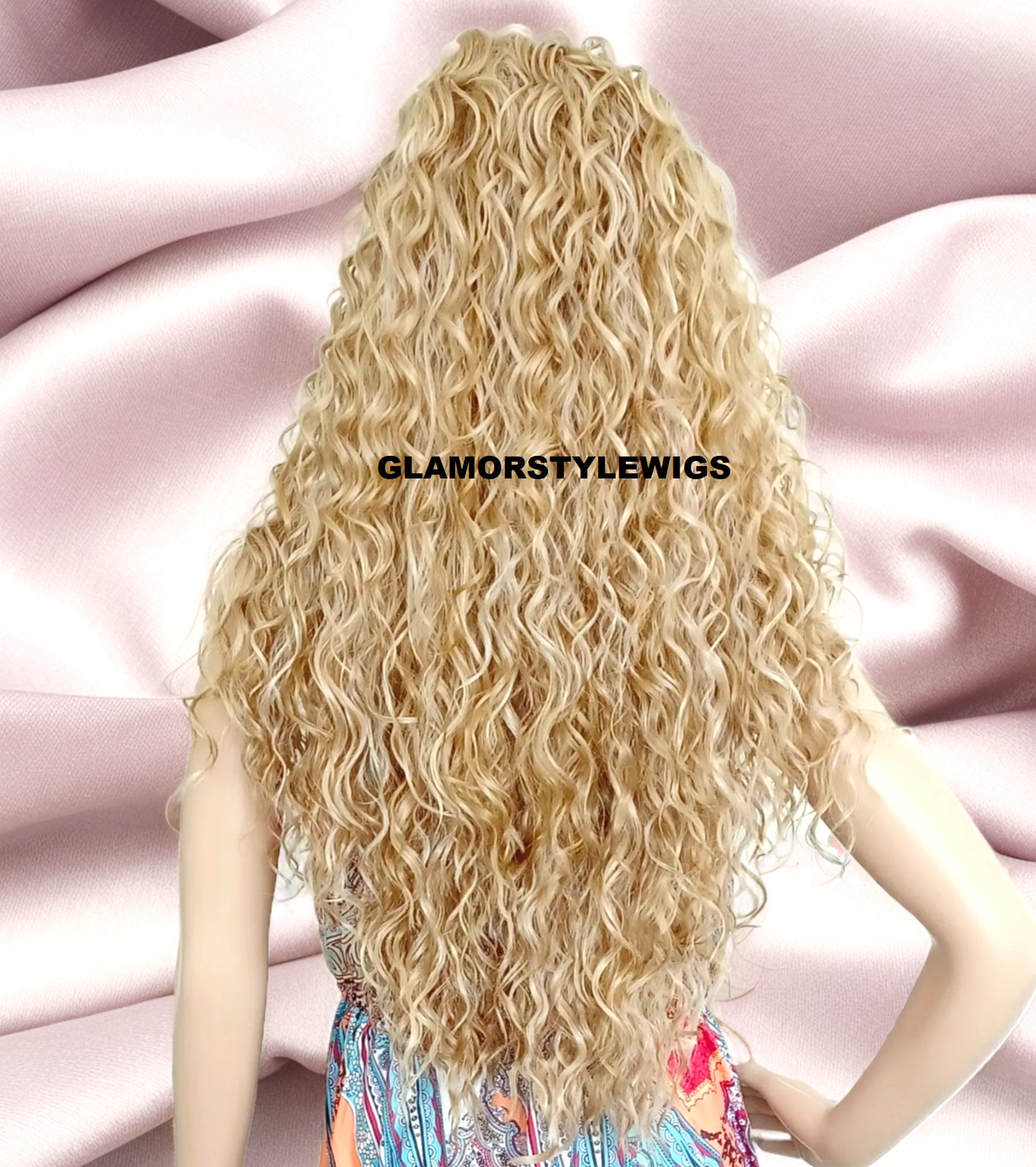 34″ LACE FRONT FULL WIG LONG LAYERED WAVY MEDIUM BLONDE MIX HEAT OK NEW