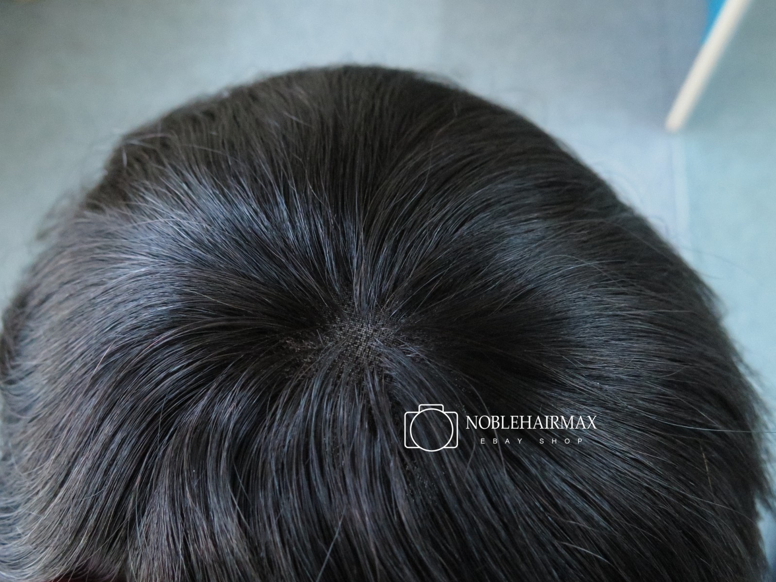 Mens Toupee Fine Mono Hairpiece Hair Replacement System Human Remy Real Hair #1B