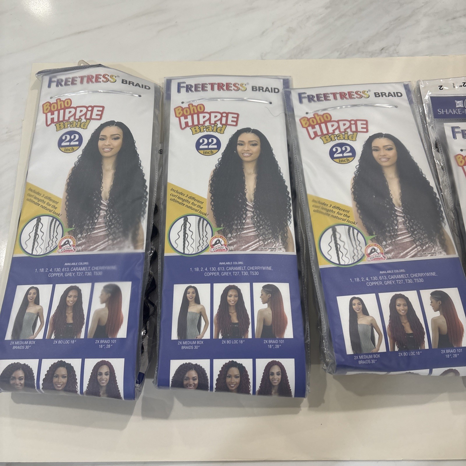 5-Pack – BOHO HIPPIE BRAID 22″ – FREETRESS SYNTHETIC BRAIDING HAIR – Dark Brown