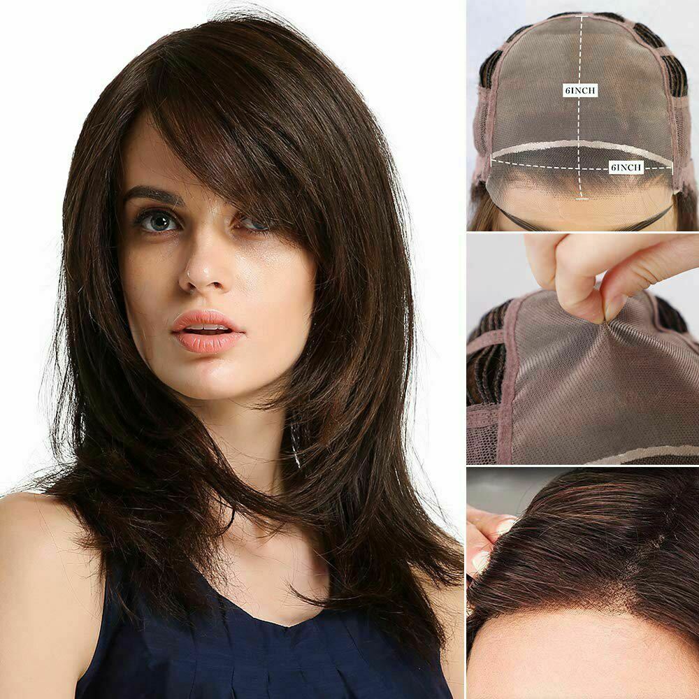 Mono-Filament Top Wig Lace Front Hand-Tied Wigs Monofilament Top Wigs Brown Wigs