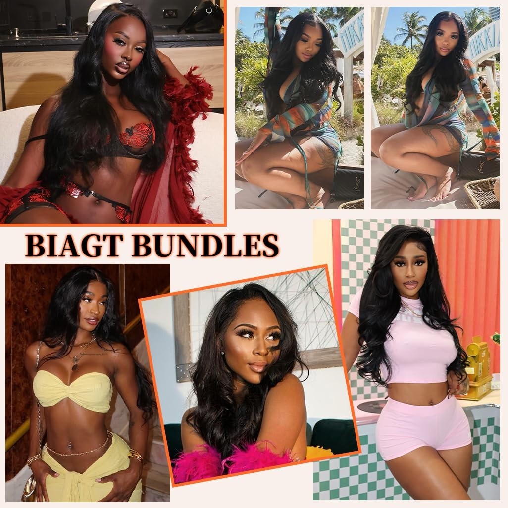 16A Body Wave Human Hair Bundles 20-24 Inch, 100% Remy, Silky Soft, No Shedding