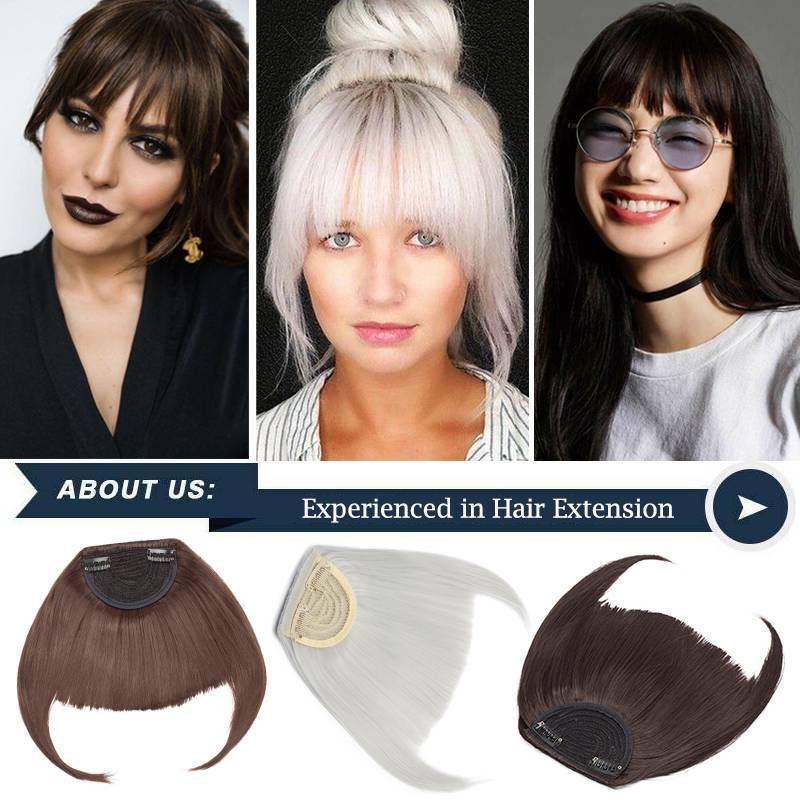 Real Thick Side Bangs As Human Clip In As Hair Extensions Front Fringe Woman G3