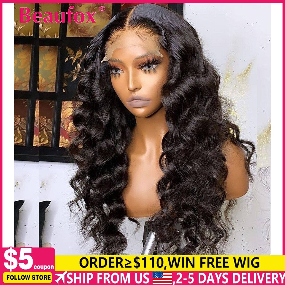 Beaufox Lace Front Human Hair Wigs for Women Brazilian Body Wave Lace Frontal Wi
