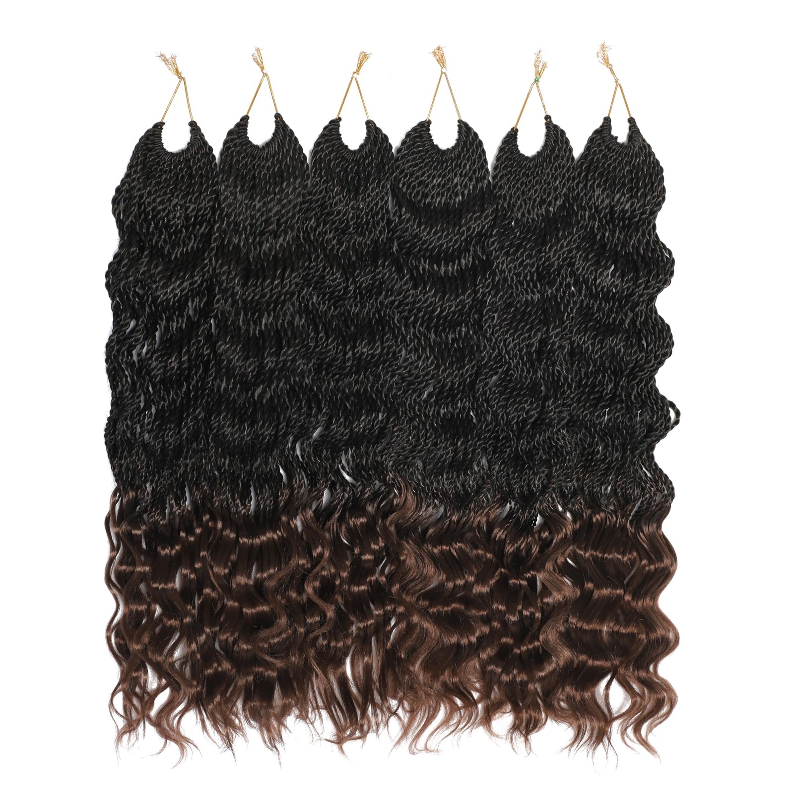 Falemei Wavy Senegalese Twist Crochet Braids 6Packs/Lot 35Strands/Pack