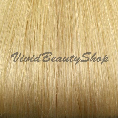 50 U Tip Fusion Deep Wave Curly Remy Human Hair Extensions Light Ash Blonde #22